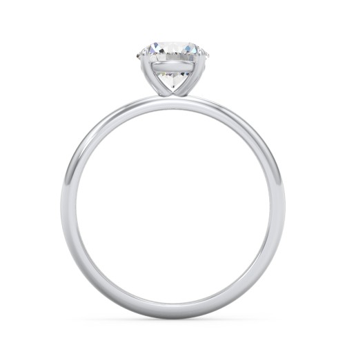 1 ct. (6.5mm) Classic Solitaire Moissanite Engagement Ring – 10K White Gold with Moissanite