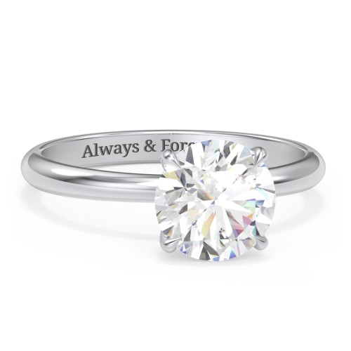 2 ct. (8mm) Classic Solitaire Moissanite Engagement Ring