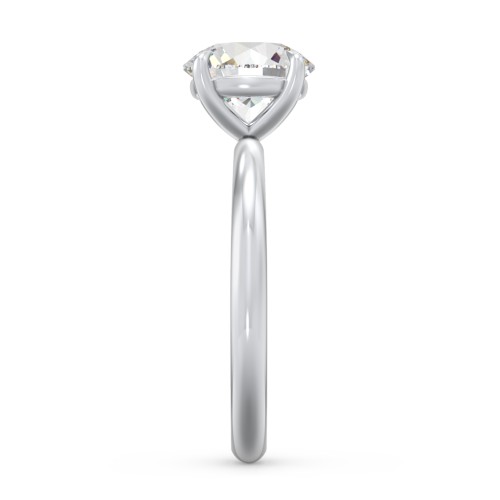 2 ct. (8mm) Classic Solitaire Moissanite Engagement Ring – 10K White Gold with Moissanite
