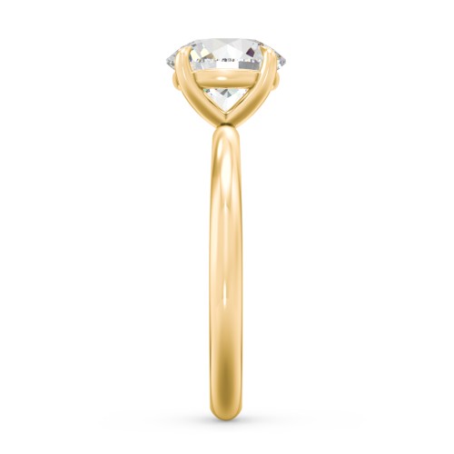 2 ct. (8mm) Classic Solitaire Moissanite Engagement Ring – 10K Yellow Gold with Moissanite