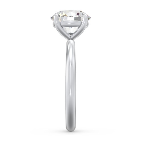 2.5 ct. (8.5mm) Classic Solitaire Moissanite Engagement Ring – 10K White Gold with Moissanite