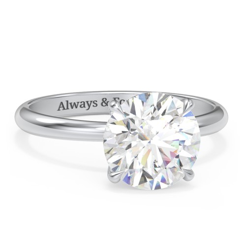 3 ct. (9mm) Classic Solitaire Moissanite Engagement Ring