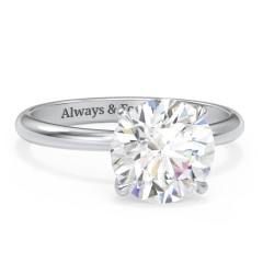 3 ct. (9mm) Classic Solitaire Moissanite Engagement Ring – 10K White Gold with Moissanite