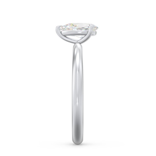 1 ct. (8x5mm) Pear Solitaire Moissanite Engagement Ring