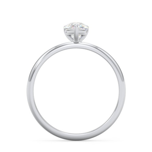 1 ct. (8x5mm) Pear Solitaire Moissanite Engagement Ring – 10K White Gold with Moissanite