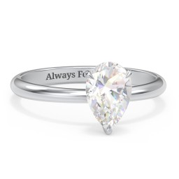 1.5 ct. (9x6mm) Pear Solitaire Moissanite Engagement Ring