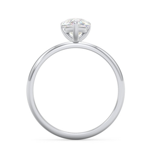 1.5 ct. (9x6mm) Pear Solitaire Moissanite Engagement Ring – 10K White Gold with Moissanite