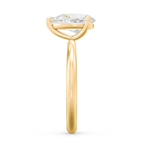 2 ct. (10x7mm) Pear Solitaire Moissanite Engagement Ring