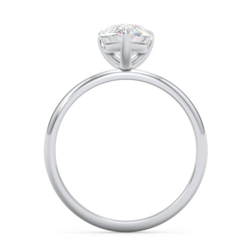 2.5 ct. (10.5x7mm) Pear Solitaire Moissanite Engagement Ring – 10K White Gold with Moissanite