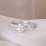 1 ct. (6.5mm) Moissanite Engagement Ring With 1.5mm Side Stones – 10K White Gold with Moissanite and Lab Diamond