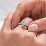 1 ct. (10x5mm) Marquise Moissanite Engagement Ring With 2mm Side Stones – 10K White Gold with Moissanite and Lab Diamond