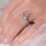 1 ct. (10x5mm) Marquise Moissanite Engagement Ring With 2mm Side Stones – 10K White Gold with Moissanite and Lab Diamond