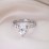 1 ct. (10x5mm) Marquise Moissanite Engagement Ring With 2mm Side Stones – 10K White Gold with Moissanite and Lab Diamond