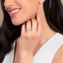 1.5 ct. (9x6mm) Pear Moissanite Engagement Ring With 2mm Side Stones