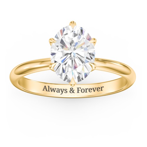2 ct. (9x7mm) Moissanite Engagement Ring with Tulip Setting