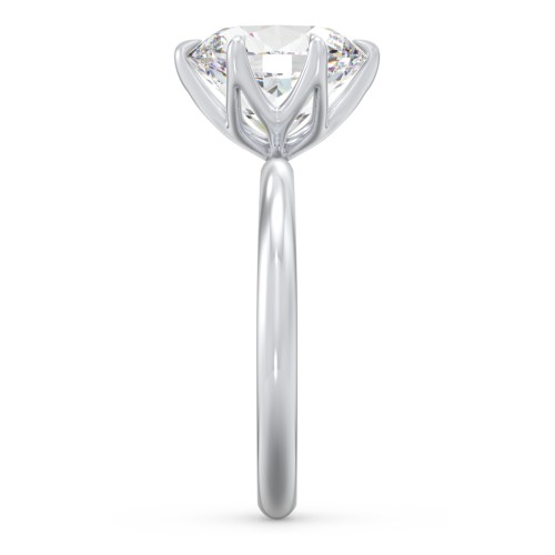 3 ct. (10x8mm) Moissanite Engagement Ring with Tulip Setting – 10K White Gold with Moissanite