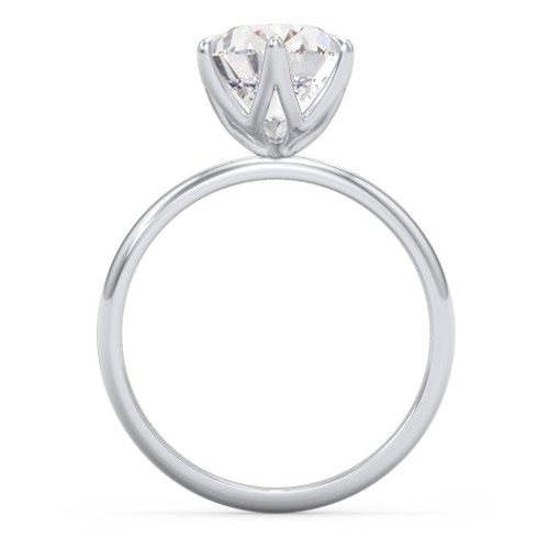 3 ct. (10x8mm) Moissanite Engagement Ring with Tulip Setting – 10K White Gold with Moissanite
