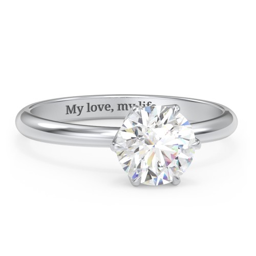 1.5 ct. (7.5mm) Moissanite Engagement Ring with Tulip Setting