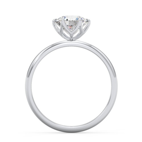 1.5 ct. (7.5mm) Moissanite Engagement Ring with Tulip Setting – 10K White Gold with Moissanite