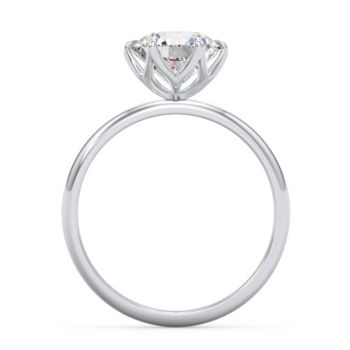 2 ct. (8mm) Moissanite Engagement Ring with Tulip Setting – 10K White Gold with Moissanite