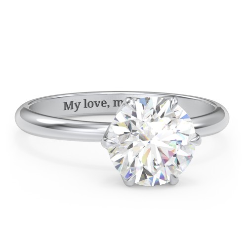 2.5 ct. (8.5mm) Moissanite Engagement Ring with Tulip Setting