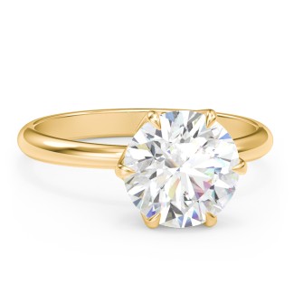 3 ct. DEW (9mm) Moissanite Engagement Ring with Tulip Setting