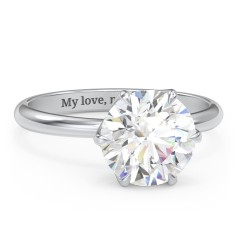 3 ct. (9mm) Moissanite Engagement Ring with Tulip Setting – 10K White Gold with Moissanite