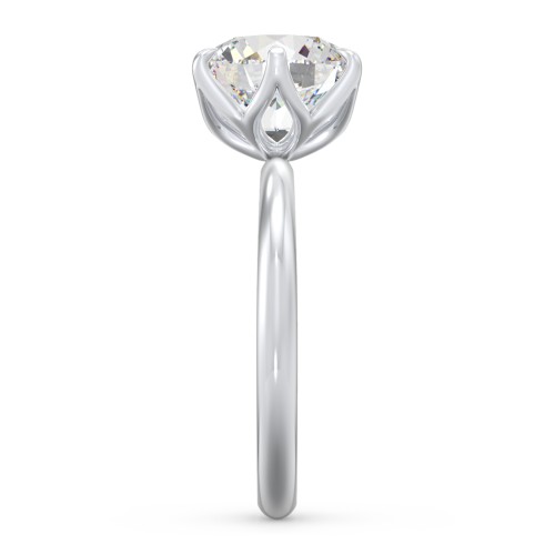 3 ct. (9mm) Moissanite Engagement Ring with Tulip Setting – 10K White Gold with Moissanite