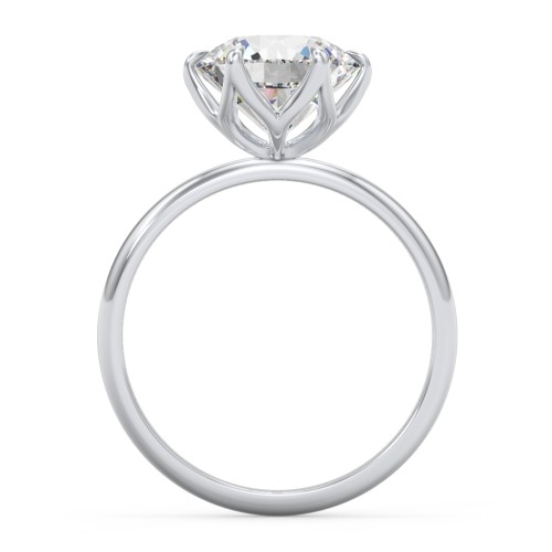 3 ct. (9mm) Moissanite Engagement Ring with Tulip Setting – 10K White Gold with Moissanite