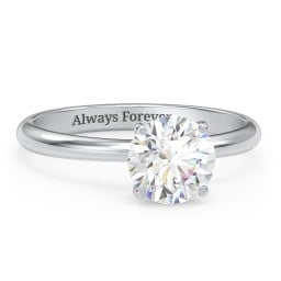 1.5 ct. (7.5mm) Moissanite Engagement Ring with Hidden Halo