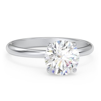 2 ct. DEW (8mm) Moissanite Engagement Ring with Hidden Halo