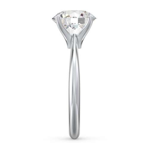 3 ct. (9mm) Moissanite Engagement Ring with Tapered Knife Edge – 10K White Gold with Moissanite
