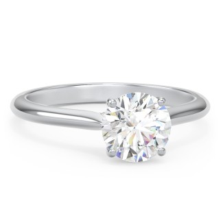 1.5 ct. DEW (7.5mm) Moissanite Engagement Ring with Hidden Halo and Accents