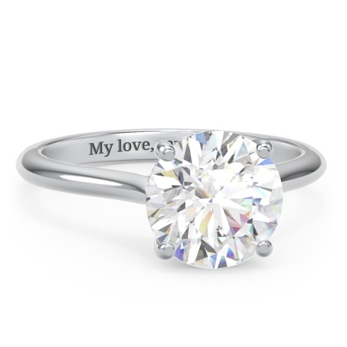 3 ct. (9mm) Moissanite Engagement Ring with Hidden Halo and Accents