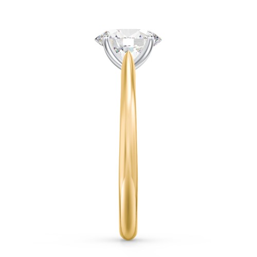 1.5 ct. (8x6mm) Oval Moissanite Classic Two Tone Engagement Ring