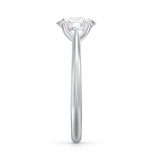 1.5 ct. (8x6mm) Oval Moissanite Classic Two Tone Engagement Ring – 10K White Gold with Moissanite