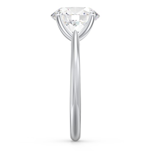 3 ct. (10x8mm) Oval Moissanite Classic Two Tone Engagement Ring – 10K White Gold with Moissanite