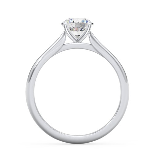 1 ct. (6.5mm) Moissanite Classic Two Tone Engagement Ring – 10K White Gold with Moissanite