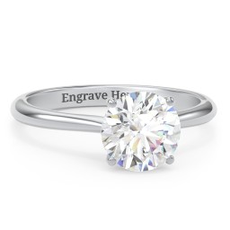 2 ct. (8mm) Moissanite Classic Two Tone Engagement Ring