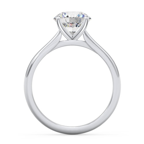 2 ct. (8mm) Moissanite Classic Two Tone Engagement Ring – 10K White Gold with Moissanite