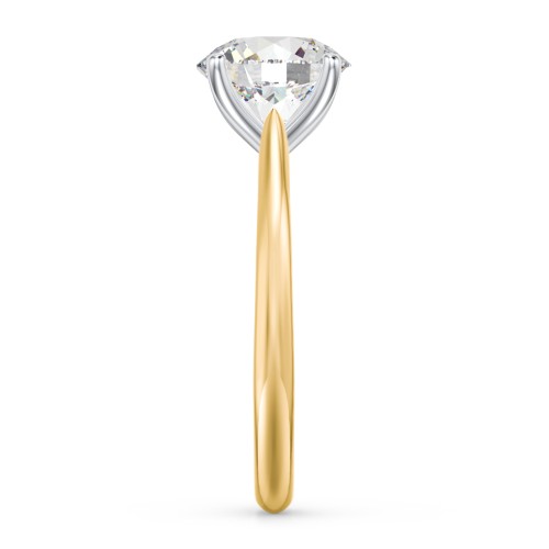2.5 ct. (8.5mm) Moissanite Classic Two Tone Engagement Ring