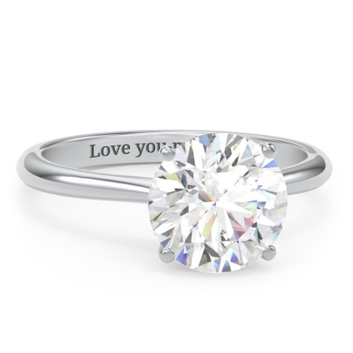 3 ct. (9mm) Moissanite Classic Two Tone Engagement Ring