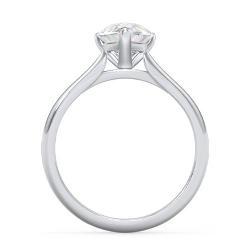2.5 ct. (10.5x7mm) Pear Moissanite Classic Two Tone Engagement Ring – 10K White Gold with Moissanite