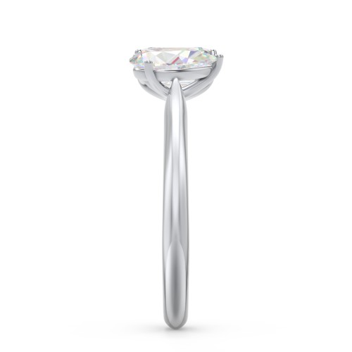 Toi et Moi Pear and Emerald Cut Moissanite Engagement Ring - 2 ctw. – 10K White Gold with Moissanite