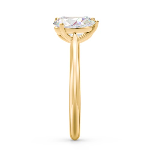 Toi et Moi Pear and Emerald Cut Moissanite Engagement Ring - 3.5 ctw.