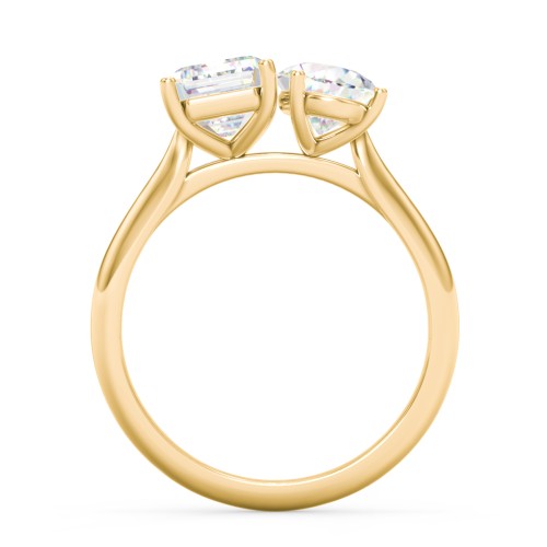 Toi et Moi Pear and Emerald Cut Moissanite Engagement Ring - 3.5 ctw.
