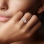 Toi et Moi Pear and Emerald Cut Moissanite Engagement Ring - 3.5 ctw.