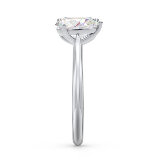Toi et Moi Pear and Emerald Cut Moissanite Engagement Ring - 3.5 ctw. – 10K White Gold with Moissanite