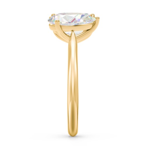 Toi et Moi Pear and Emerald Cut Moissanite Engagement Ring - 5.5 ctw.