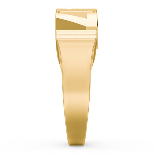 Personalized Year Ring – 18K Gold Plated Silver